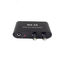 Aluminum Alloy Sound Preamplifier DC512V Portable Mic Preamp 75X Gain For Streaming And Live Recordings