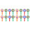60 Unidades Coloridos Forma De 2