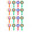60 Unidades Coloridos Forma De 5