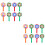 60 Unidades Coloridos Forma De 6