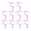 10 Bacchette Colorate Per Bambina Compleanno 1