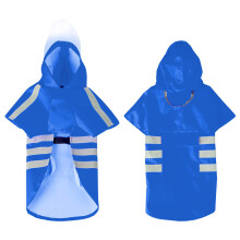 Reflective Dog Rain Clothes Easy Wear 2 Leg Rain Coat-Blue M