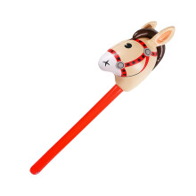 Inflatable Stick Horse Head Balloons Red Cowboy Cowgirl Party Decoration Animal Theme Birthday Balloons