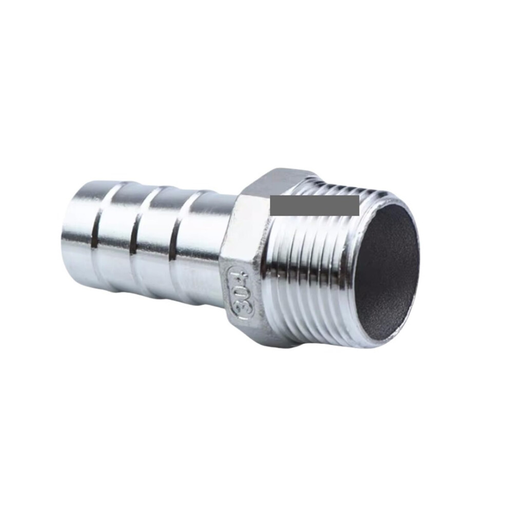 3/4' Stainless Steel 304 Bsp Male Thread Pipe Fitting, Barb Hose Adapter, 15Mm Tail Reducer, Pagoda Joint Connector 9323874287539