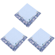 Square Handkerchief Women Cotton Wipe Sweat Bandana-Blue