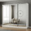 (250cm, White) FHI-DUBAI Mirrored Sliding Door Wardrobe 1