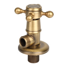 Robinet d'arrêt d'angle en laiton, vanne de régulation d'eau chaude et froide pour salle de bain et toilettes, raccord de plomberie universel avec
