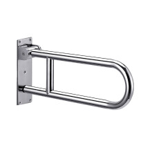 Barra di supporto per anziani in acciaio inossidabile con design di supporto, corrimano di sicurezza per bagno conforme ADA con costruzione
