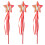 3Stk Kinder Stab Fünfzackig Stern Für Party 10