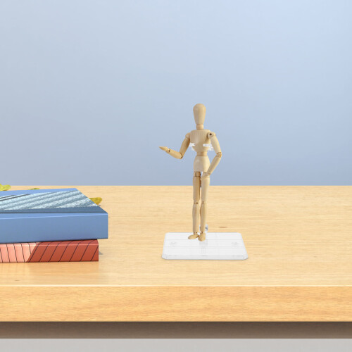 2Stk Plastik Action Figure Stand Mit Energie- Doll Halter 2