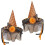 Halloween Cosplay Hat Witch Hat with Flower 33cm High Pointed 5