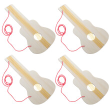 8 Unfertige Holzgitarren Zum Bemalen Für Kinder