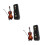 2 Sets Miniaturgeige Realistische Ornament 10