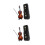 2 Sets Miniaturgeige Realistische Ornament 6