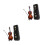 2 Sets Miniaturgeige Realistische Ornament 7