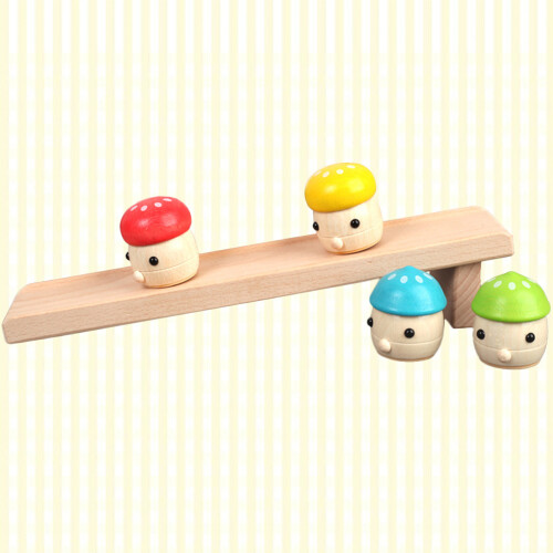 Ensemble Jouets Bois Glissière Champignon Éducative Enfants 2