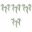 12 Unidades Mini Flores Artificial Para Mini Casa 5