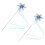 2Stk Schneedesign Feenstab Kostüm Deko 4