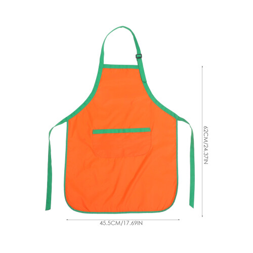 Kinder Wasserdichter Malkittel Mit Ärmeln Orange 1