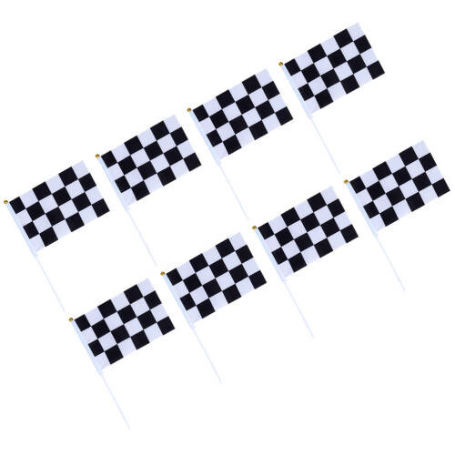 24 Pièces Drapeaux Polyester 14X21Cm Avec Bâton Noir