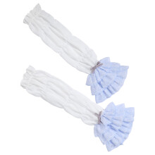 One Pair Lolita Lace Ruffle Wrist Cuffs Tulle Arm Warmers For Women
