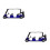 2 Unidades Mini Carrito Golf Coleccionable Retroceso 8