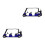 2 Unidades Mini Carrito Golf Coleccionable Retroceso 10