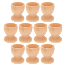 10 Unidades Soporte De Madera Para Huevos Exhibición Diy