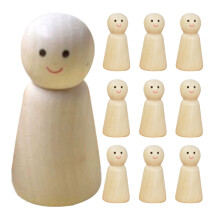 40 Unidades Muñecas De Madera Con Sonriente Para Pintar