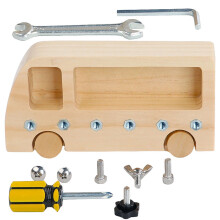 4 Juegos De Tablero Con Destornillador Montessori De Madera Para Niños