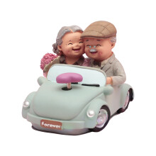 Presentes de aniversário de casamento: estatuetas de avô idoso em poliresina para decoração de bolos, símbolo de amor, com tampa de vidro
