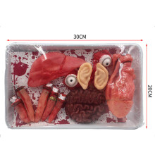 1 Bag 2 Boxes Halloween Body Organ Creepy Props Prank Toys