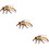 3 Pcs Bee Figurine Realistic Plastic Animal Toy 10