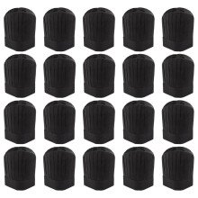 40Pcs Disposable Cooking Hats Black Soft Paper One-Off Chef Caps