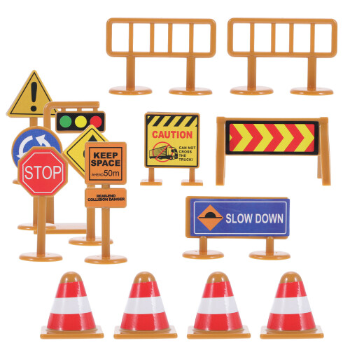 4 Lots De Petits Panneaux De Routière Autocollants 2