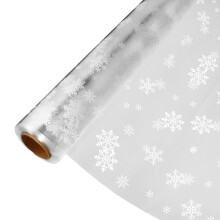 Transparent Snowflake Cellophane Paper 3 Mil Xmas Wrap 3000x86Cm