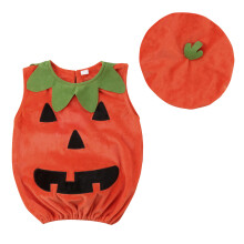 3Pcs Halloween Pumpkin Costume Suit With Hat For Baby