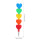 5Pcs Plastic Heart Shaped Stacking Pencils For Kids School Use 3