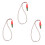 3 Fischietti A Forma Rosso In 6