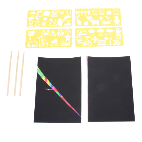 1 Set Accessoires Dessin Grattage 50 Et 3 Enfants