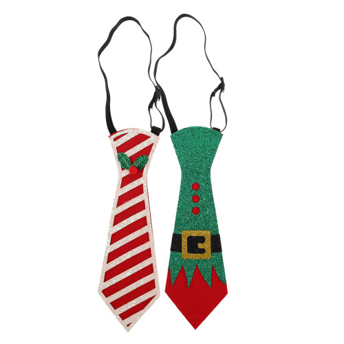 8 Pièces Cravates En Feutre De Fêtes Hiver Accessoire