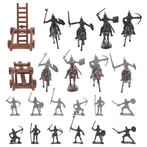 4 Sets Mini Soldier Figures Medieval Miniature People Figurines 1
