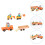 Set Bambini Veicolo In Legno Auto 4