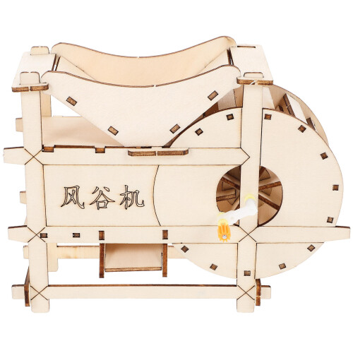4Pcs Hand Crank Threshing Machine Diy Electric Model 1