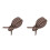 2Pcs Coffee Stripe Working Cap Kitchen Chef Hat for Restaurant Staff 3