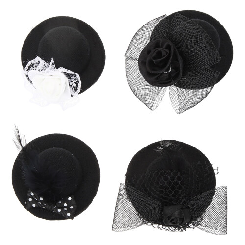 4 Cappellini A Retina Per Del Tè E Costume
