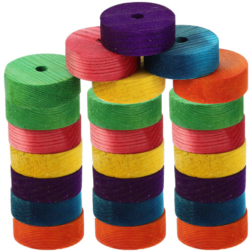 72 Ruote In Legno Colorate Per Auto Giocattoli Bambini 2