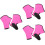 3Paia Rosa in Materiale Traspirante Con 8