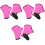 3Paia Rosa in Materiale Traspirante Con 5