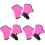 3Paia Rosa in Materiale Traspirante Con 4